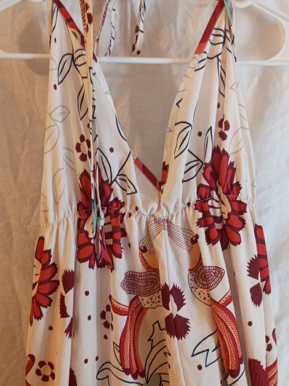SHEIN Flirla Bohemian Style Printed Halter Top Beach Dress Women's Size Large - Picture 3 of 5